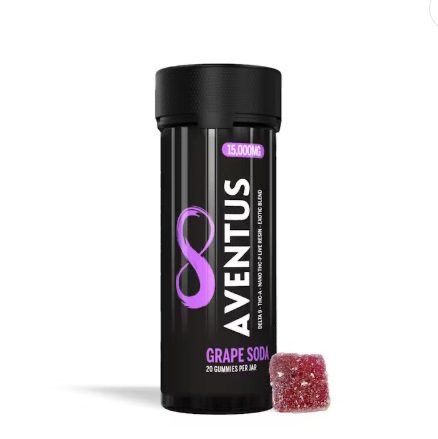 Green Valley Botanicals 15,000mg AVENTUS8 GUMMIES GRAPE SODA DELTA 9 + THC-A + NANO THC-P LIVE RESIN EXOTIC BLEND