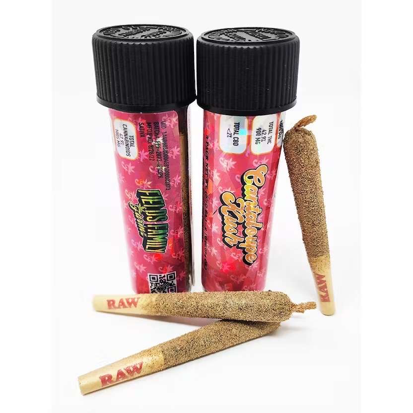 Green Valley Botanicals Cantaloupe Kush Diamond & Kief Infused Pre-Rolls 3 Pack