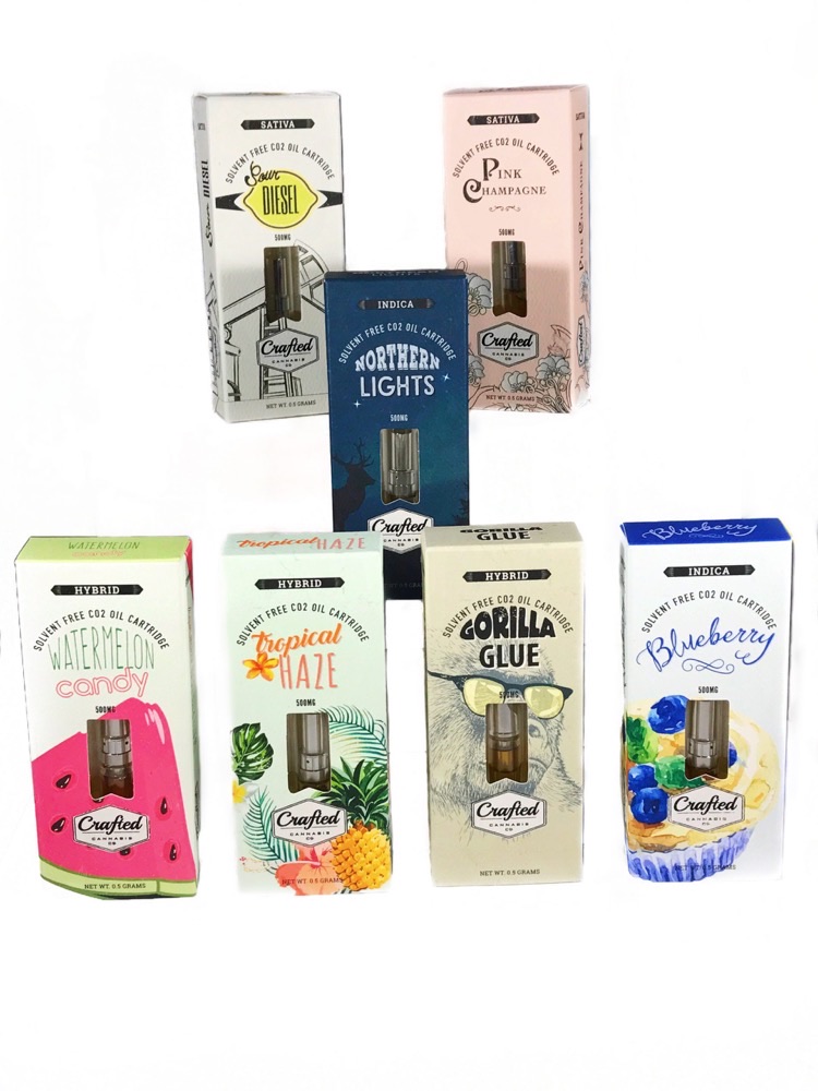 Green Valley Botanicals Crafted Extracts Cannabis Vape Oil Cartridges