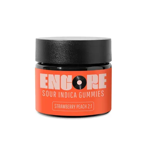 Encore Strawberry Peach 1:2 THC:CBD Gummies