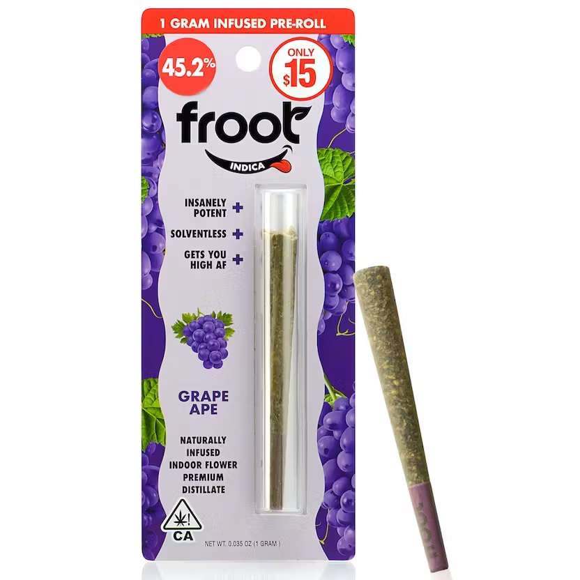 Green Valley Botanicals Froot Grape Ape Infused 1-gram Pre-roll