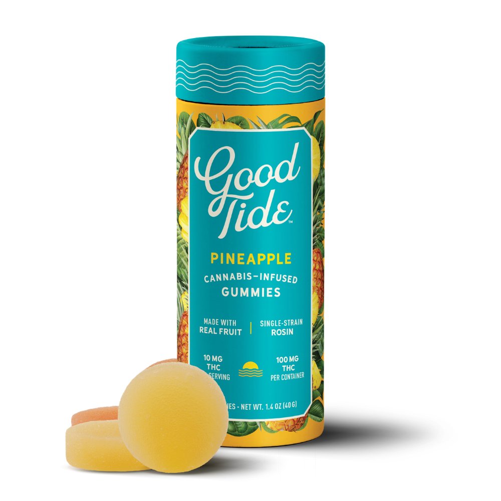 Good Tide Pineapple Single-Strain Rosin Gummies | Uplifting | 100mg