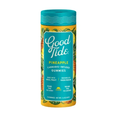 Good Tide Pineapple Solventless Hash Rosin Gummies