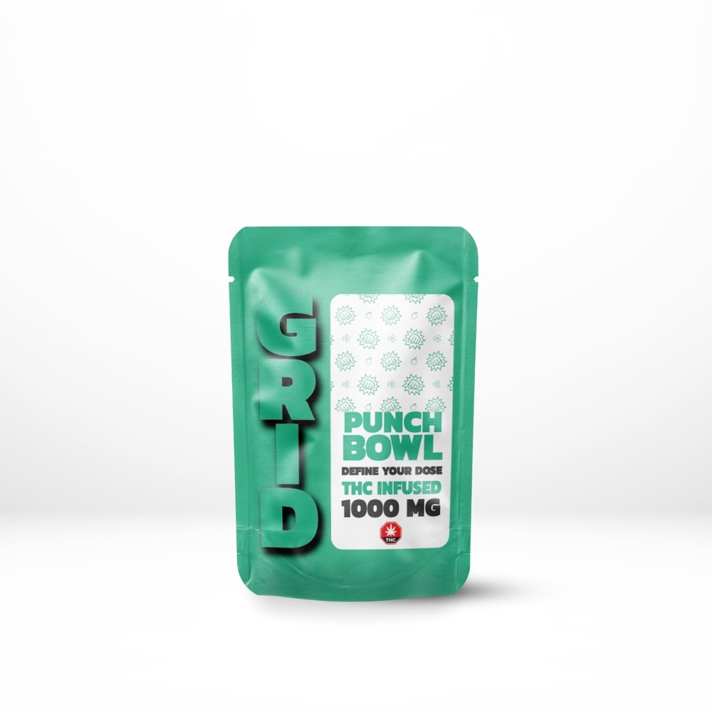 Green Valley Botanicals GRID Punch Bowl 1000mg THC Gummies