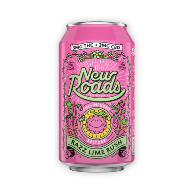 New Roads Razz Lime Rush Seltzer Razz Lime Rush | 3mg Ratioed Ready-to-Drink