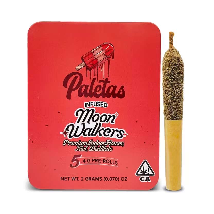 Green Valley Botanicals Paletas Strawberry Fields – Moonwalkers Infused Pre-Rolls 5-Pack (2g)