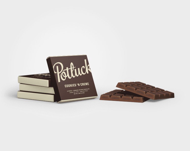Green Valley Botanicals Potluck Edibles 300mg THC Chocolate Cookies N Cream