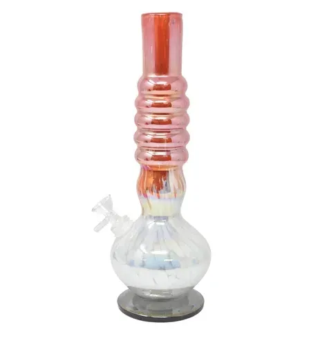 Softglass 12" Button Spiral Neck with Base Soft Glass - with 14M Bowl